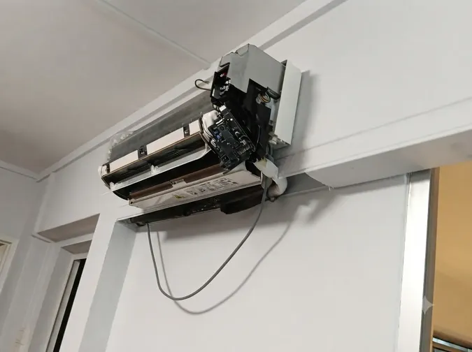 Professional air conditioner installation project